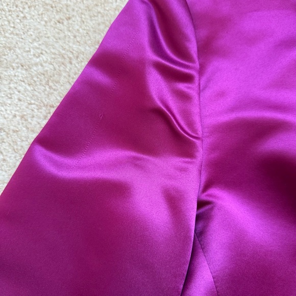 ARMANI COLLEZIONI Bright PINK Fuchsia Silky BUTTON UP BLAZER Jacket SIZE 10 - Picture 15 of 15